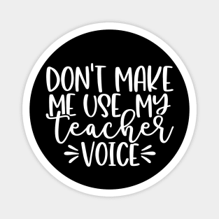 Strict teacher - funny teacher joke/pun (white/grey) Magnet